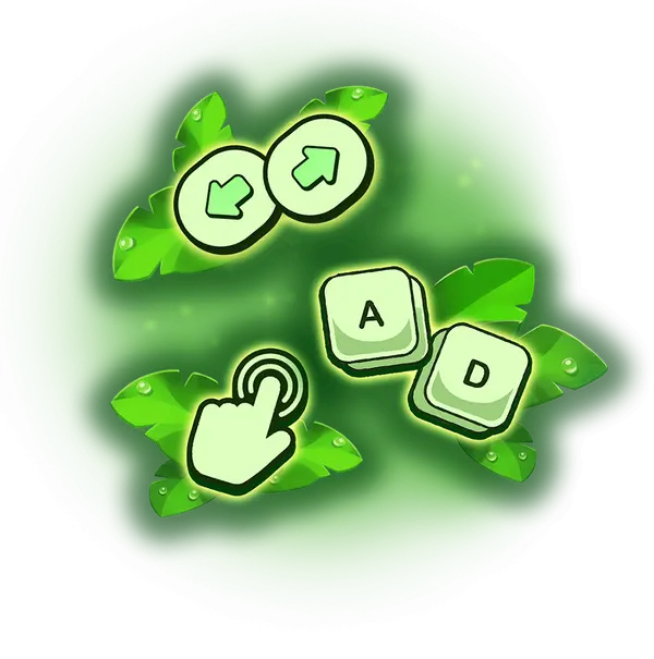 Frogger Jump game controls using arrow keys, A and D keys, or touch input